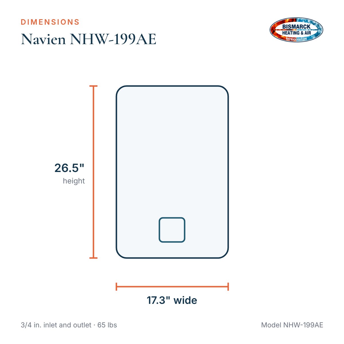 Navien NHW-199AE Outdoor Non-Condensing Gas Tankless Water Heater, 199,900 BTU - Image 3